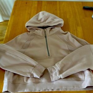 Lululemon scuba oversized half zip hoodie light pink